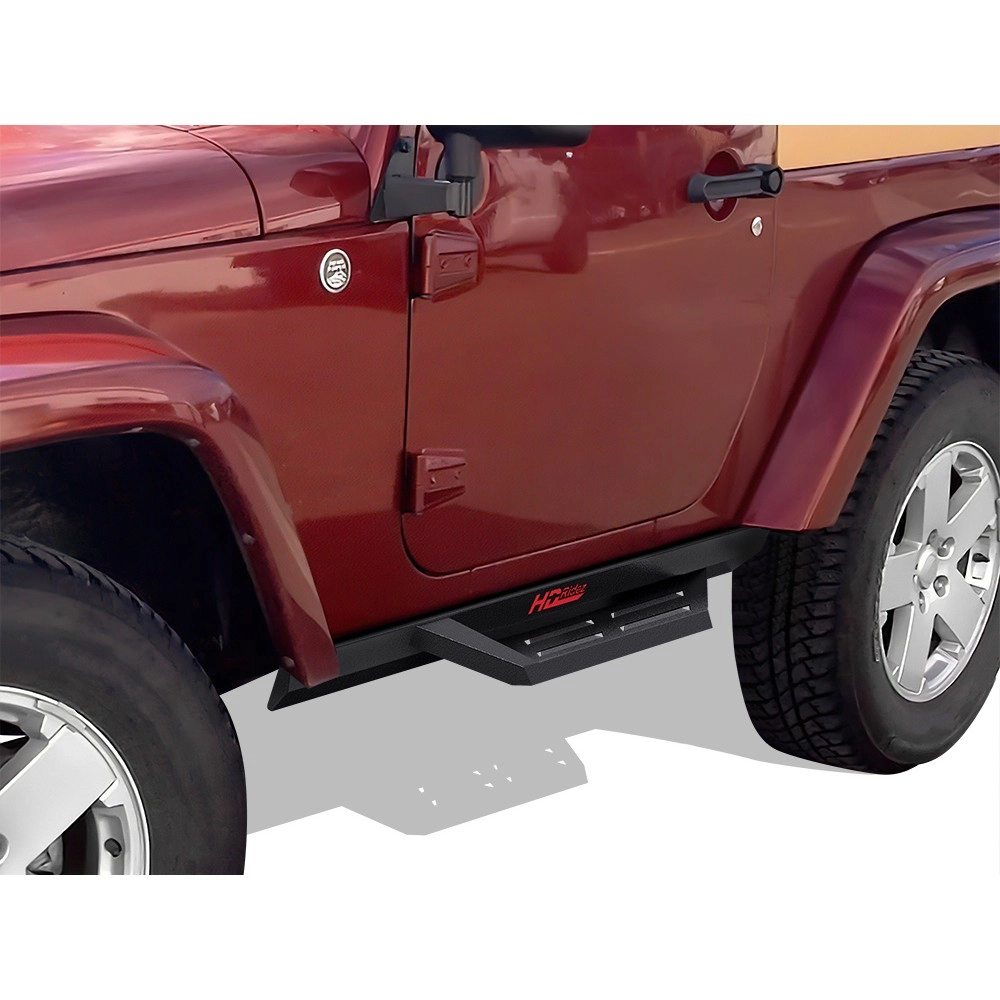 APS WB10DAJ6B - Drop Style Door-to-Door Black Carbon Steel Nerf Bars
