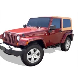 APS WB10DAJ6B - Drop Style Door-to-Door Black Carbon Steel Nerf Bars