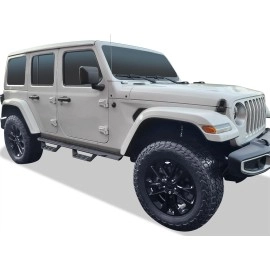 APS WB10RAA1B - Drop Style Door-to-Door Black Carbon Steel Nerf Bars