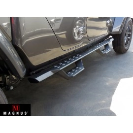 APS WB10RAA5B - Drop Style Door-to-Door Black Carbon Steel Nerf Bars