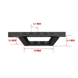APS WB10RAA5B - Drop Style Door-to-Door Black Carbon Steel Nerf Bars