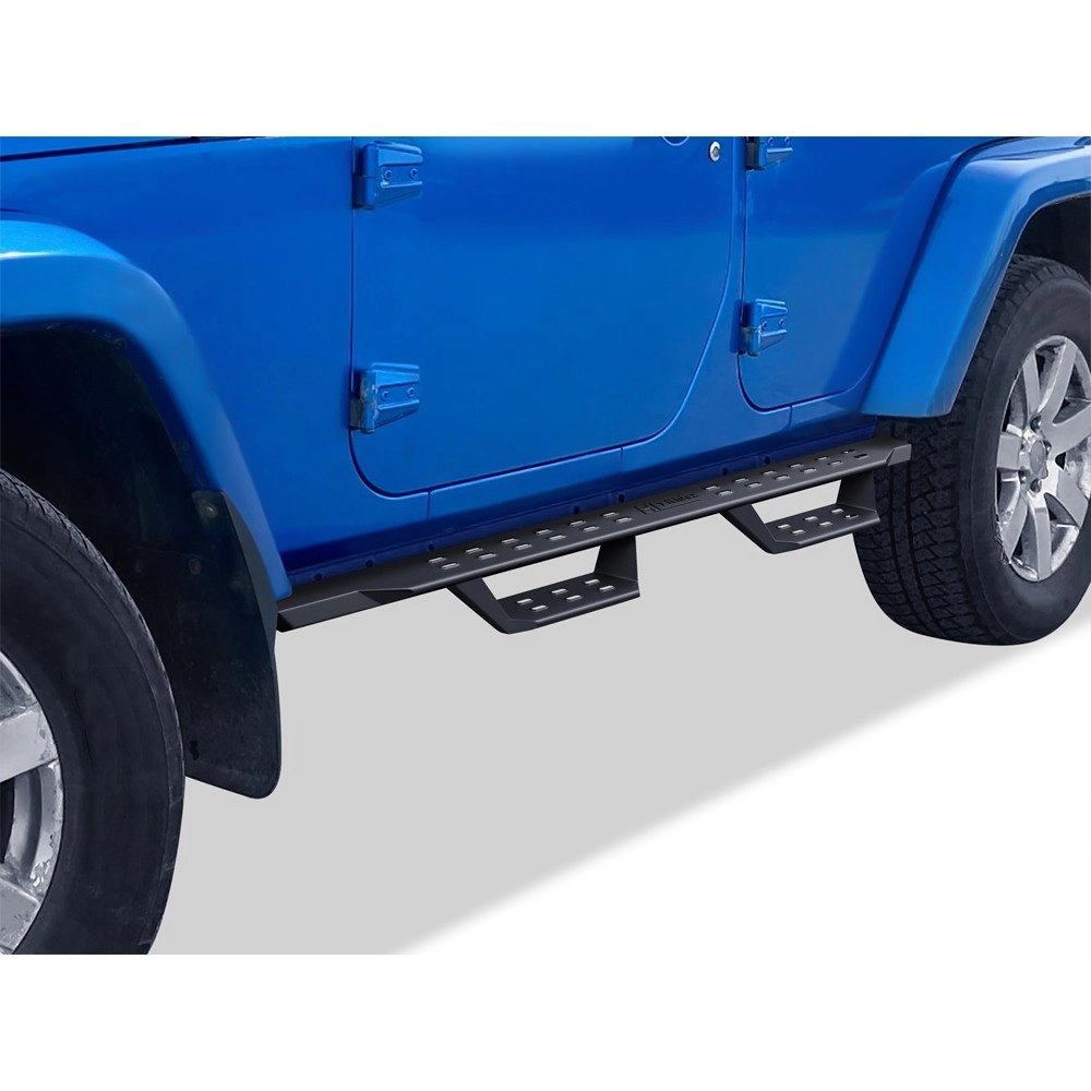 APS WB10RAJ7B - Drop Style Door-to-Door Black Carbon Steel Nerf Bars