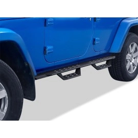 APS WB10RAJ7B - Drop Style Door-to-Door Black Carbon Steel Nerf Bars