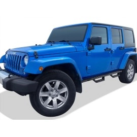 APS WB10RAJ7B - Drop Style Door-to-Door Black Carbon Steel Nerf Bars