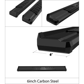 APS WB10SAA6B - OE Style Door-to-Door Black Carbon Steel Running Boards