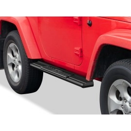 APS WB10SAJ6B - OE Style Door-to-Door Black Carbon Steel Running Boards