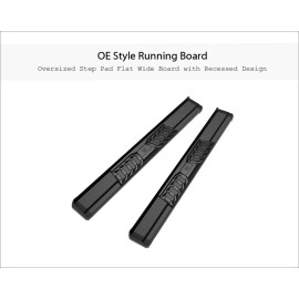 APS WB10SAJ6B - OE Style Door-to-Door Black Carbon Steel Running Boards