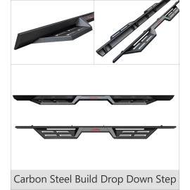 APS WB14DJE0B - Drop Style Door-to-Door Black Carbon Steel Nerf Bars