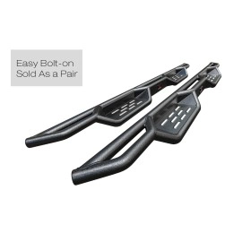 APS WB14NJD9M - Round Tube Drop Style Door-to-Door Black Carbon Steel Nerf Bars