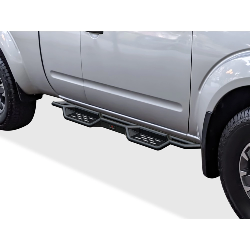 APS WB14NJI4M - Round Tube Drop Style Door-to-Door Black Carbon Steel Nerf Bars