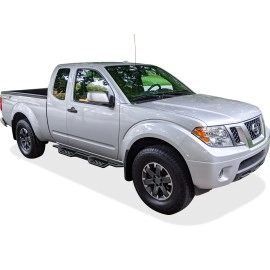 APS WB14NJI4M - Round Tube Drop Style Door-to-Door Black Carbon Steel Nerf Bars