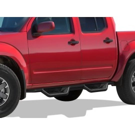 APS WB14NJI5B - Round Tube Drop Style Door-to-Door Black Carbon Steel Nerf Bars