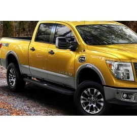 APS WB14TJE0B - Flat Style Door-to-Door Black Carbon Steel Running Boards
