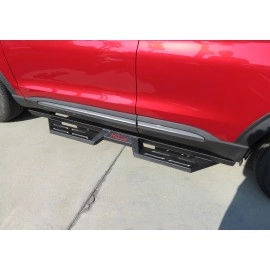 APS WB20DAE8B - Drop Style Door-to-Door Black Carbon Steel Nerf Bars