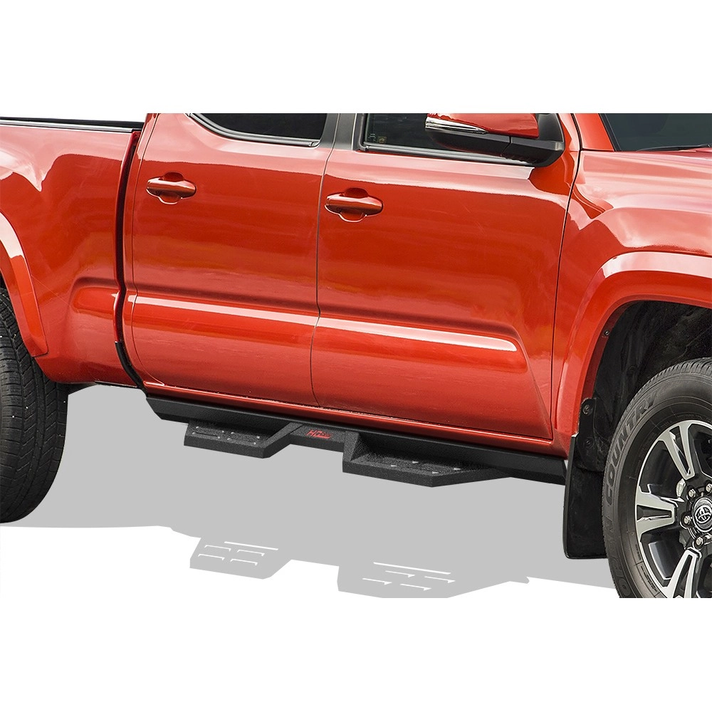 APS WB20DJE8B - Drop Style Door-to-Door Black Carbon Steel Nerf Bars