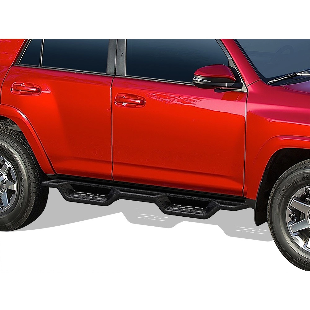APS WB20NBH0B - Round Tube Drop Style Door-to-Door Black Carbon Steel Nerf Bars