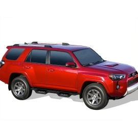 APS WB20NBH0B - Round Tube Drop Style Door-to-Door Black Carbon Steel Nerf Bars