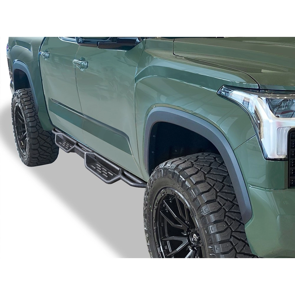 APS WB20NBI8M - Round Tube Drop Style Door-to-Door Black Carbon Steel Nerf Bars