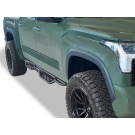 APS WB20NBI8M - Round Tube Drop Style Door-to-Door Black Carbon Steel Nerf Bars