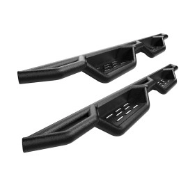 APS WB20NBI8M - Round Tube Drop Style Door-to-Door Black Carbon Steel Nerf Bars