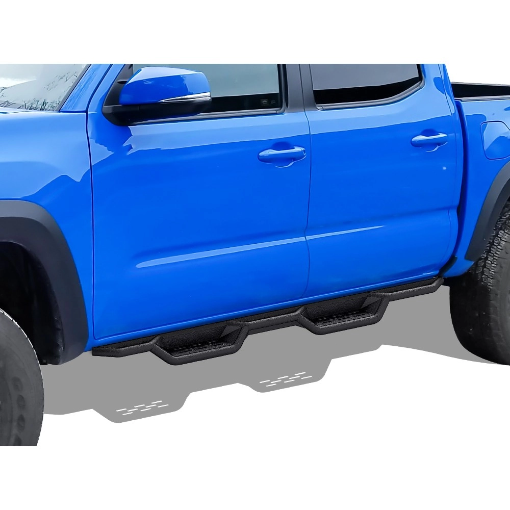 APS WB20NJI8B - Round Tube Drop Style Door-to-Door Black Carbon Steel Nerf Bars