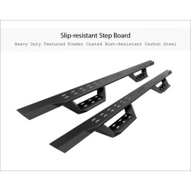 APS WB20RBI8B - Drop Style Door-to-Door Black Carbon Steel Nerf Bars
