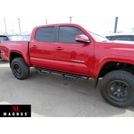 APS WB20RJE8B - Drop Style Door-to-Door Black Carbon Steel Nerf Bars