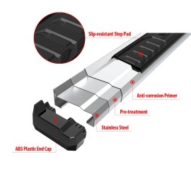 APS WB20SAE8S - OE Style Door-to-Door Polished Stainless Steel Running Boards