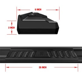 APS WB20SBI7B - OE Style Door-to-Door Black Carbon Steel Running Boards