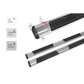 APS WB20SJI7S - OE Style Door-to-Door Polished Stainless Steel Running Boards