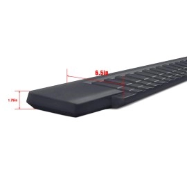 APS WB20TAE8B - Flat Style Door-to-Door Black Carbon Steel Running Boards