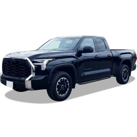 APS WB20TBI7B - Flat Style Door-to-Door Black Carbon Steel Running Boards