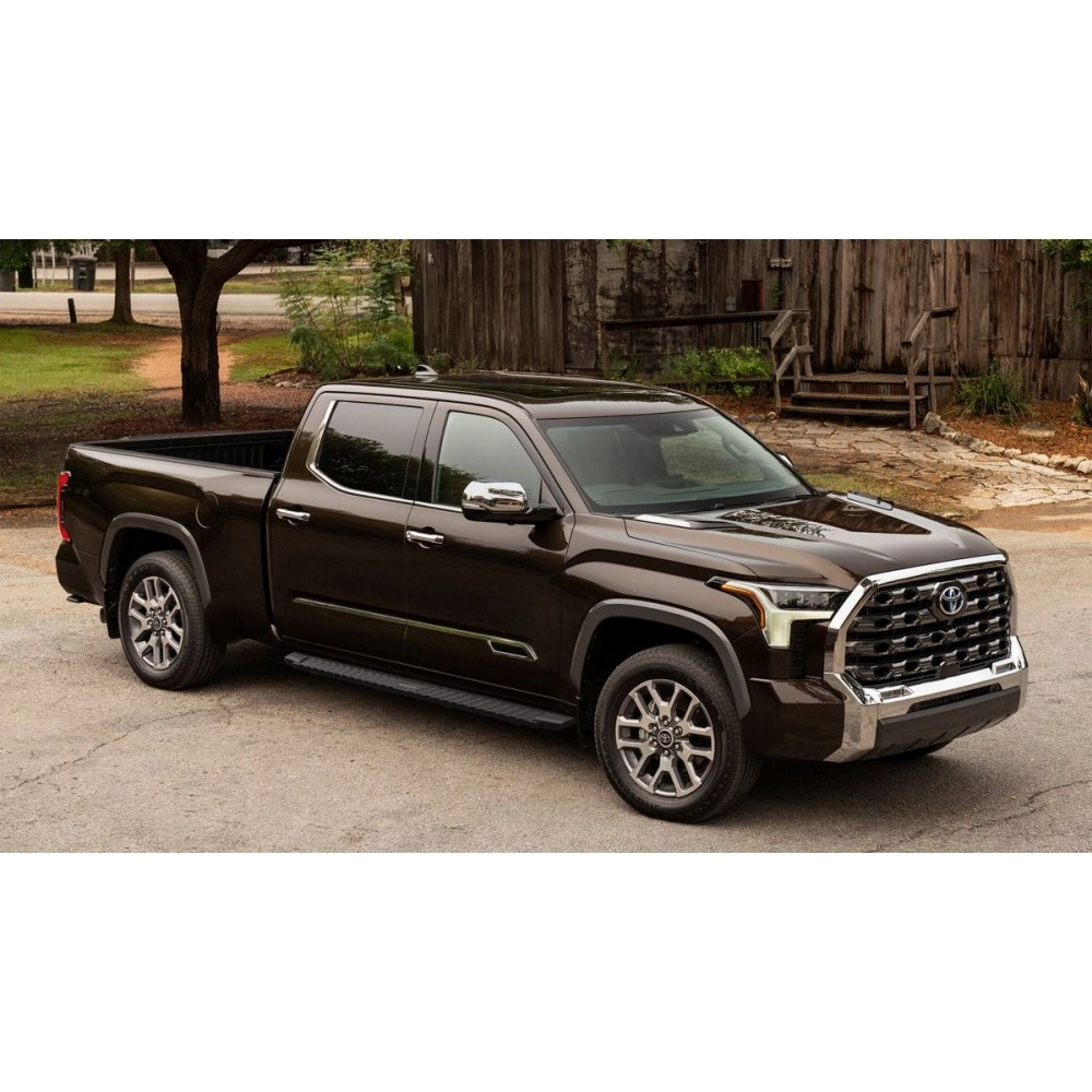 APS WB20TBI8B - Flat Style Door-to-Door Black Carbon Steel Running Boards