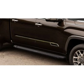 APS WB20TBI8B - Flat Style Door-to-Door Black Carbon Steel Running Boards