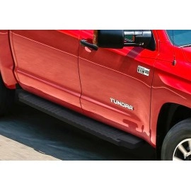 APS WB20TJI7B - Flat Style Door-to-Door Black Carbon Steel Running Boards