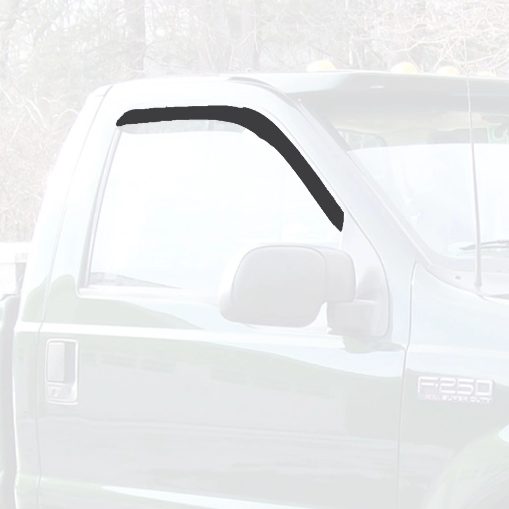 EGR 563411 - Matte Black Front In Channel Window Visors For 00-05 Ford Excursion|99-16 F-250 / F-350 SD EGR 563411 - Matte Black Front In Channel Window Visors For 00-05 Ford Excursion|99-16 F-250 / F-350 SD