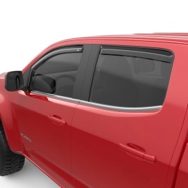 EGR 571391 - Dark Smoke Front & Rear In Channel Window Visors For 15-22 GM Colorado / Canyon