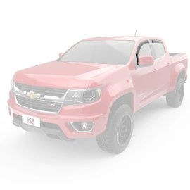 EGR 571395 - Matte Black Front & Rear In Channel Window Visors For 15-22 GM Colorado / Canyon