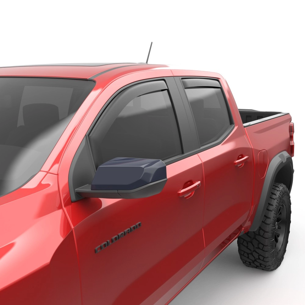 EGR 571485 - Matte Black Front & Rear In Channel Window Visors For 23-24 Chevy Colorado|23-24 GMC Canyon EGR 571485 - Matte Black Front & Rear In Channel Window Visors For 23-24 Chevy Colorado|23-24 GMC Canyon