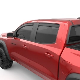 EGR 571485 - Matte Black Front & Rear In Channel Window Visors For 23-24 Chevy Colorado|23-24 GMC Canyon