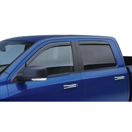 EGR 571501 - Dark Smoke Front & Rear In Channel Window Visors For 07-13 GM Truck 1500|07-14 2500 / 3500 HD