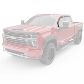 EGR 571665 - Matte Black Front In Channel Window Visors For 20-24 GM Silverado / Sierra 2500 / 3500 HD