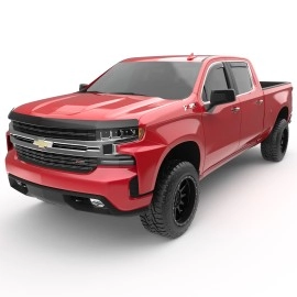 EGR 571691 - Dark Smoke Front & Rear In Channel Window Visors For 19-24 GM Silverado / Sierra 1500