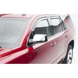 EGR 571861 - Dark Smoke Front & Rear In Channel Window Visors For 15-20 GM Tahoe / Yukon