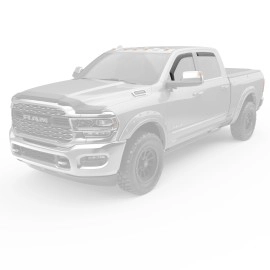 EGR 572865 - Matte Black Front & Rear In Channel Window Visors For 19-25 Ram 2500 / 3500 CC