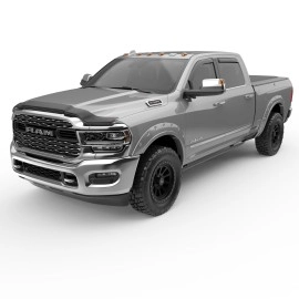 EGR 572865 - Matte Black Front & Rear In Channel Window Visors For 19-25 Ram 2500 / 3500 CC