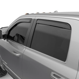 EGR 572865 - Matte Black Front & Rear In Channel Window Visors For 19-25 Ram 2500 / 3500 CC