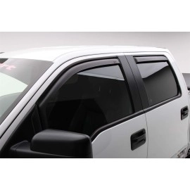 EGR 573395 - Matte Black Front & Rear In Channel Window Visors For 09-14 Ford F-150 CC