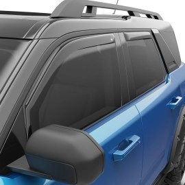EGR 573561 - Dark Smoke Front & Rear In Channel Window Visors For 21-25 Ford Bronco