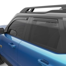 EGR 573561 - Dark Smoke Front & Rear In Channel Window Visors For 21-25 Ford Bronco